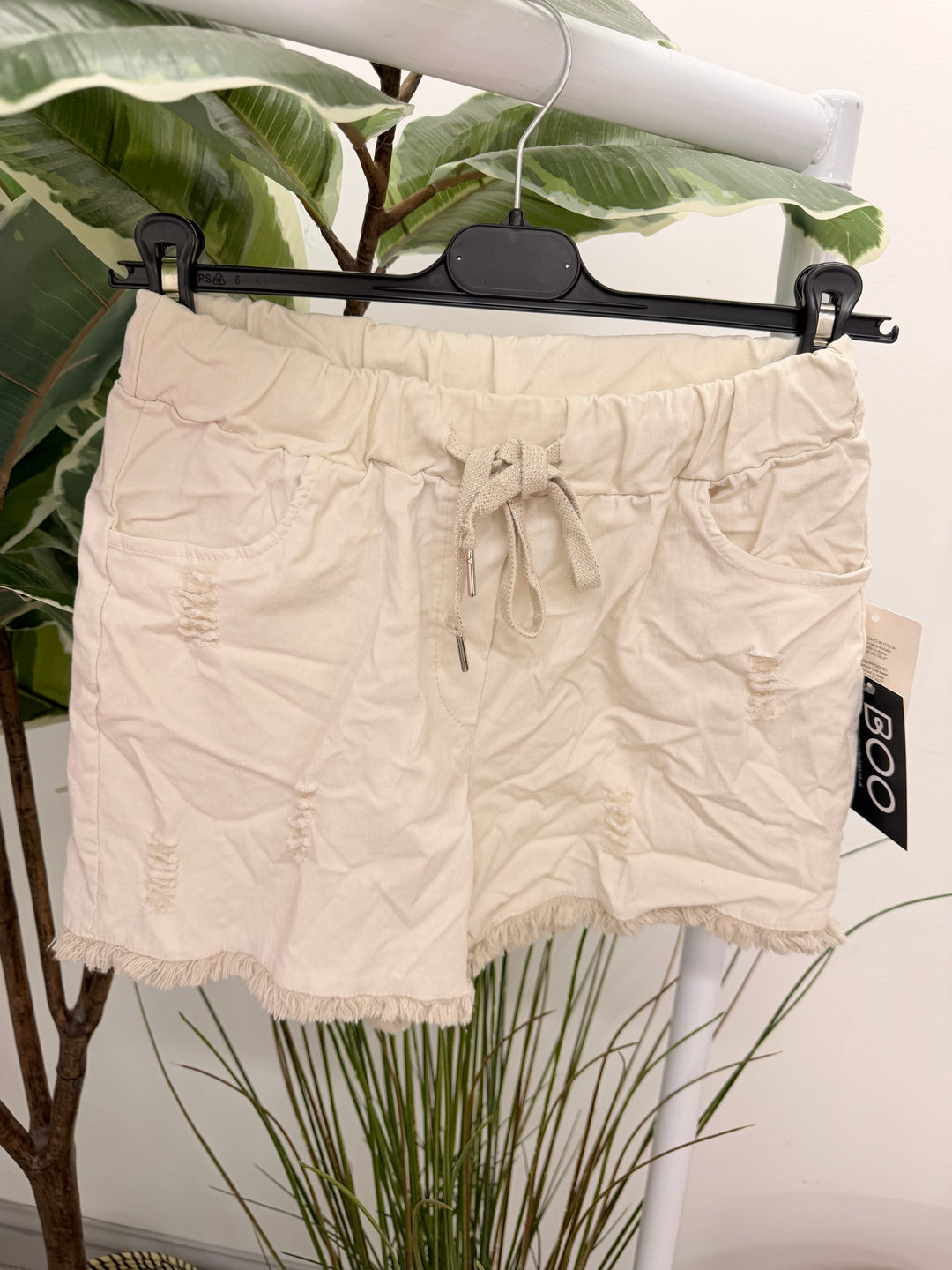 Ladies Magic Stretch Summer Shorts beige