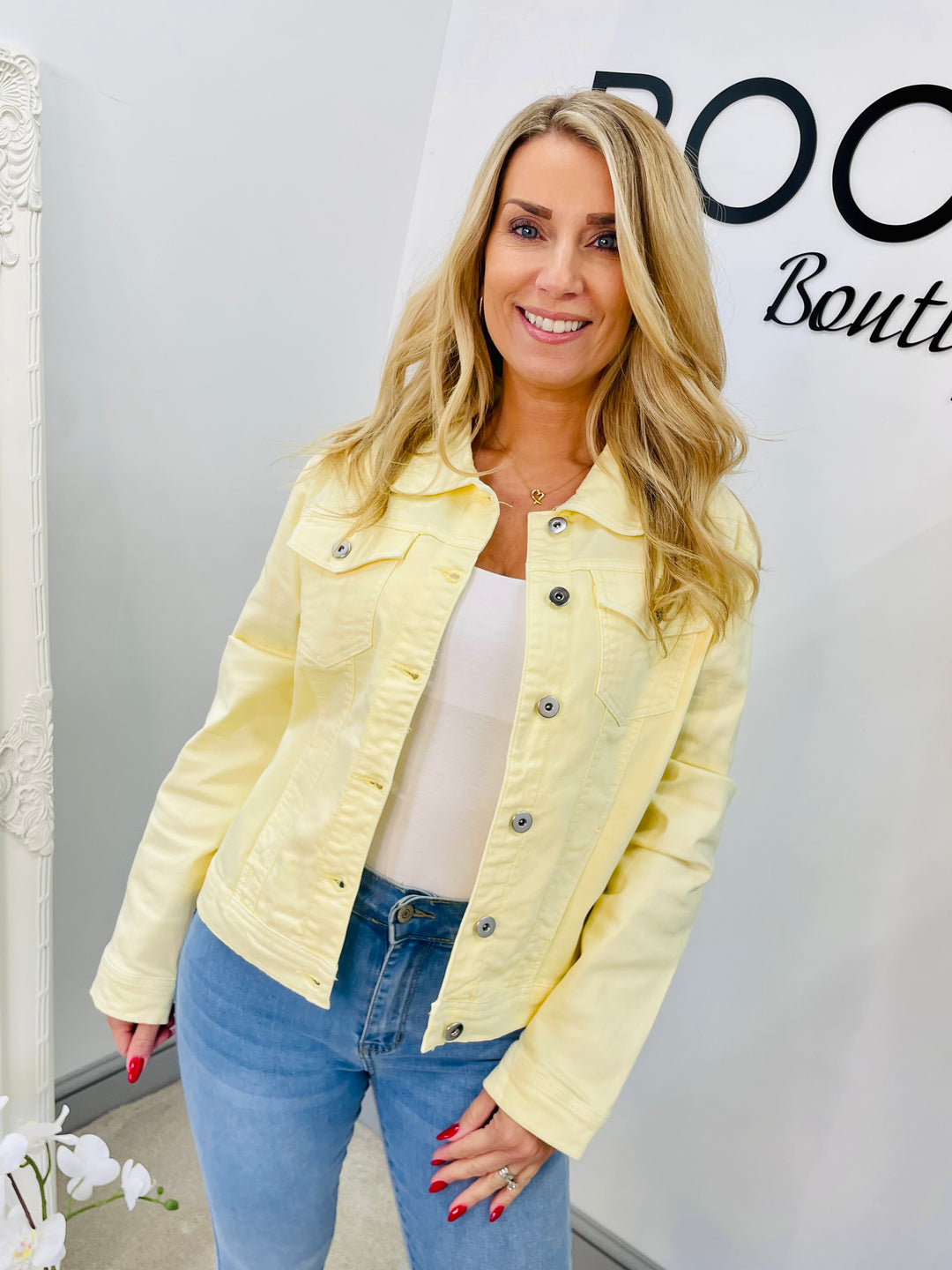 LADIES WOMENS LEMON YELLOW DENIM SUMMER JACKET