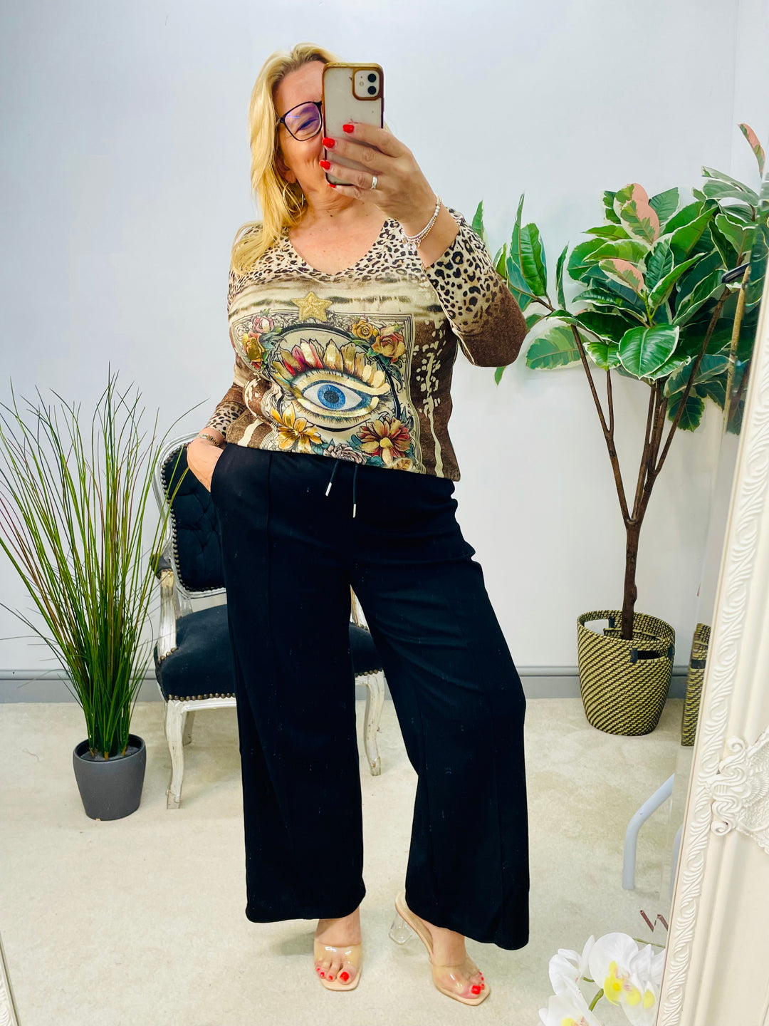 LADIES STRAIGHT LEG SCUBA TROUSERS - BLACK, KHAKI, NAVY &  BROWN