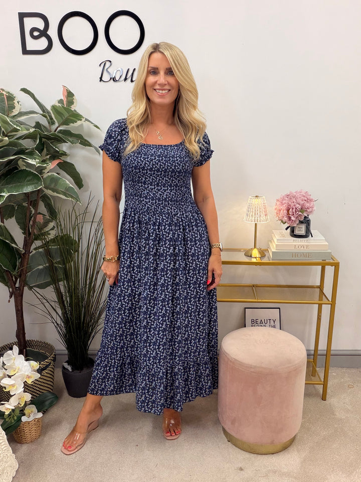 Ladies Fashion Summer Maxi Dress - Wine, Turquoise, Navy, Pink, Blue