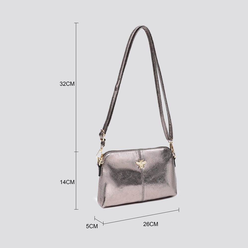The ARABELLA metallic shimmer clutch / shoulder bag - 3 colours