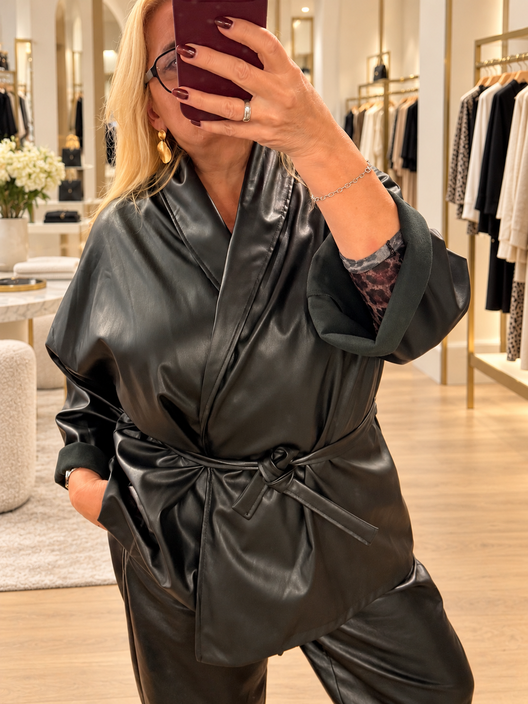 The KYLIE faux leather wrap jacket - 3 colours