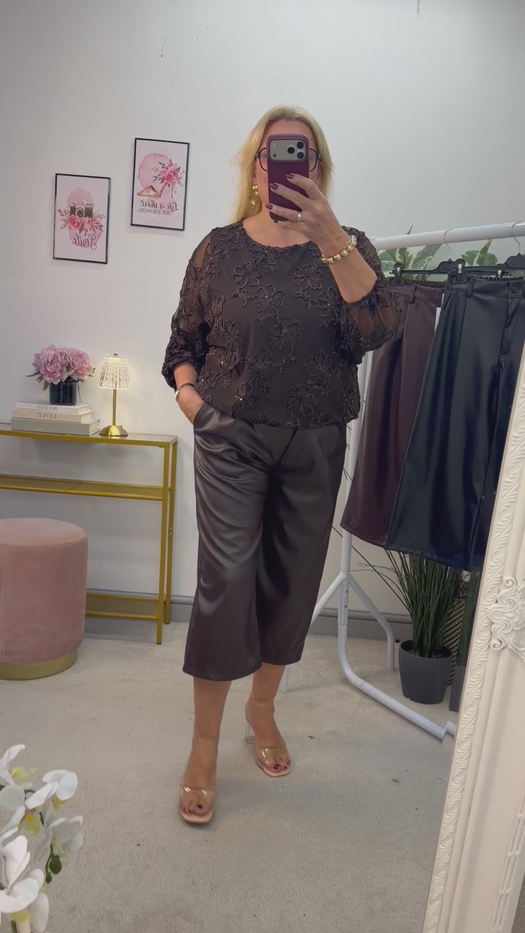 The MARIE sequin sparkly lacy party top - 3 colours