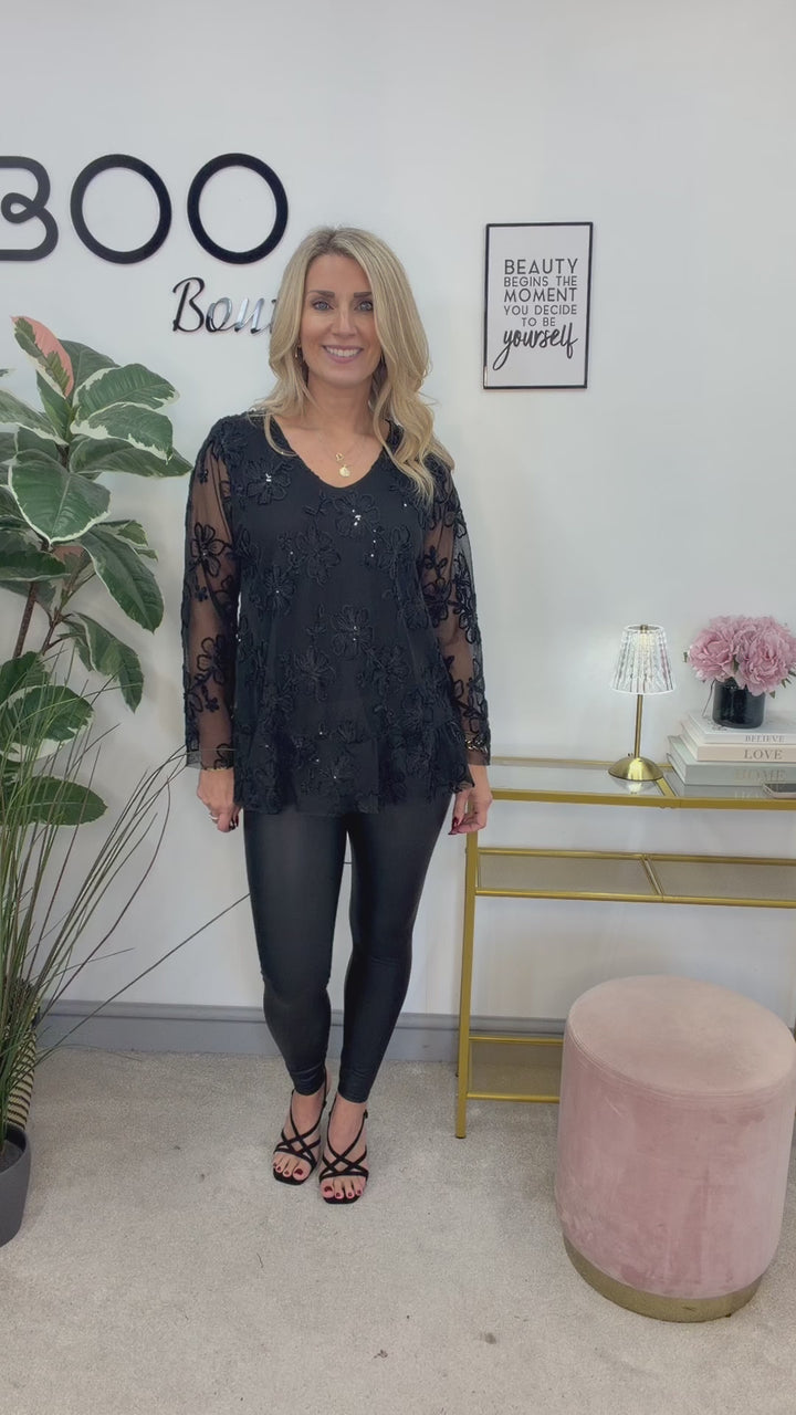 The DANNI sparkly sequin party top - 4 colours