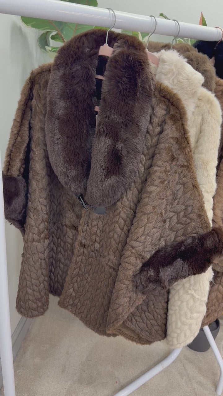 The EMILY luxe faux fur cape - 5 colours