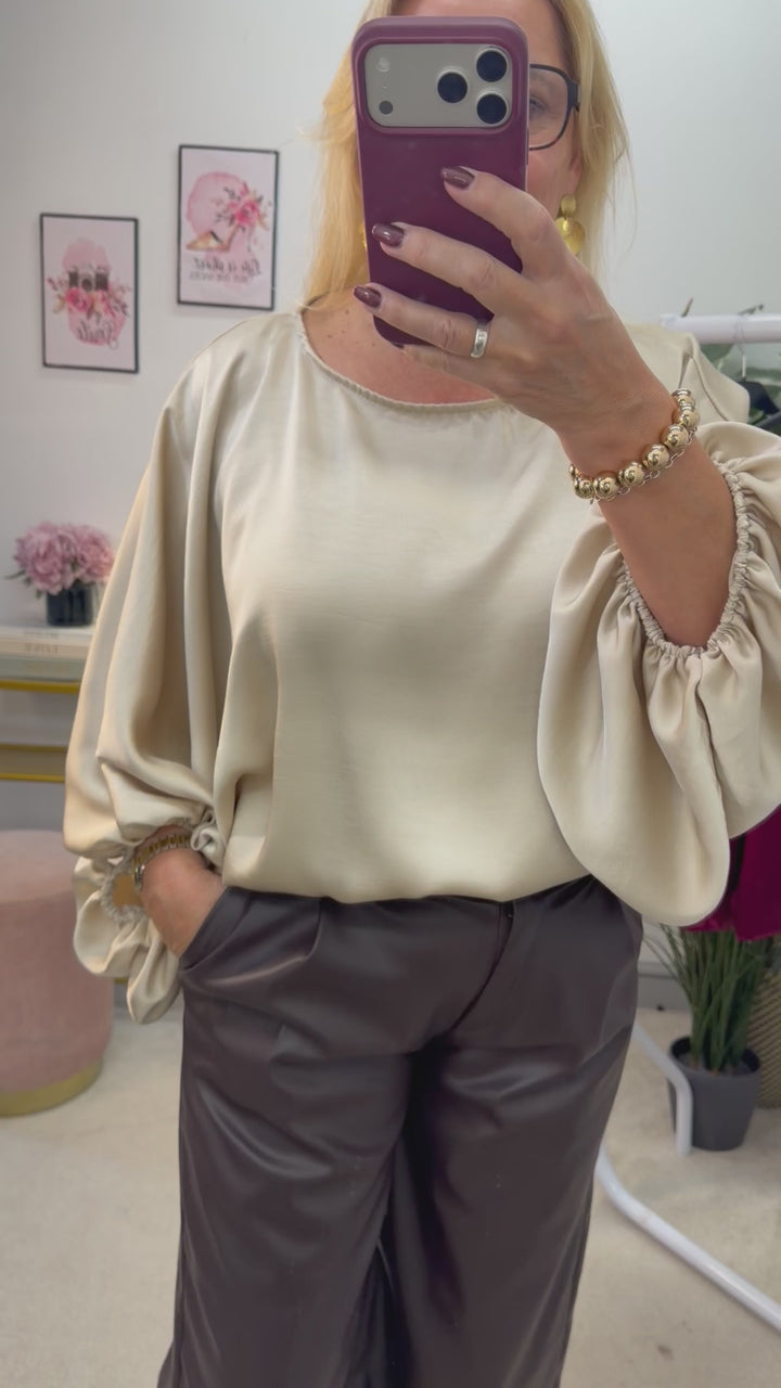 The OTTIE satin loose fit top - 4 colours