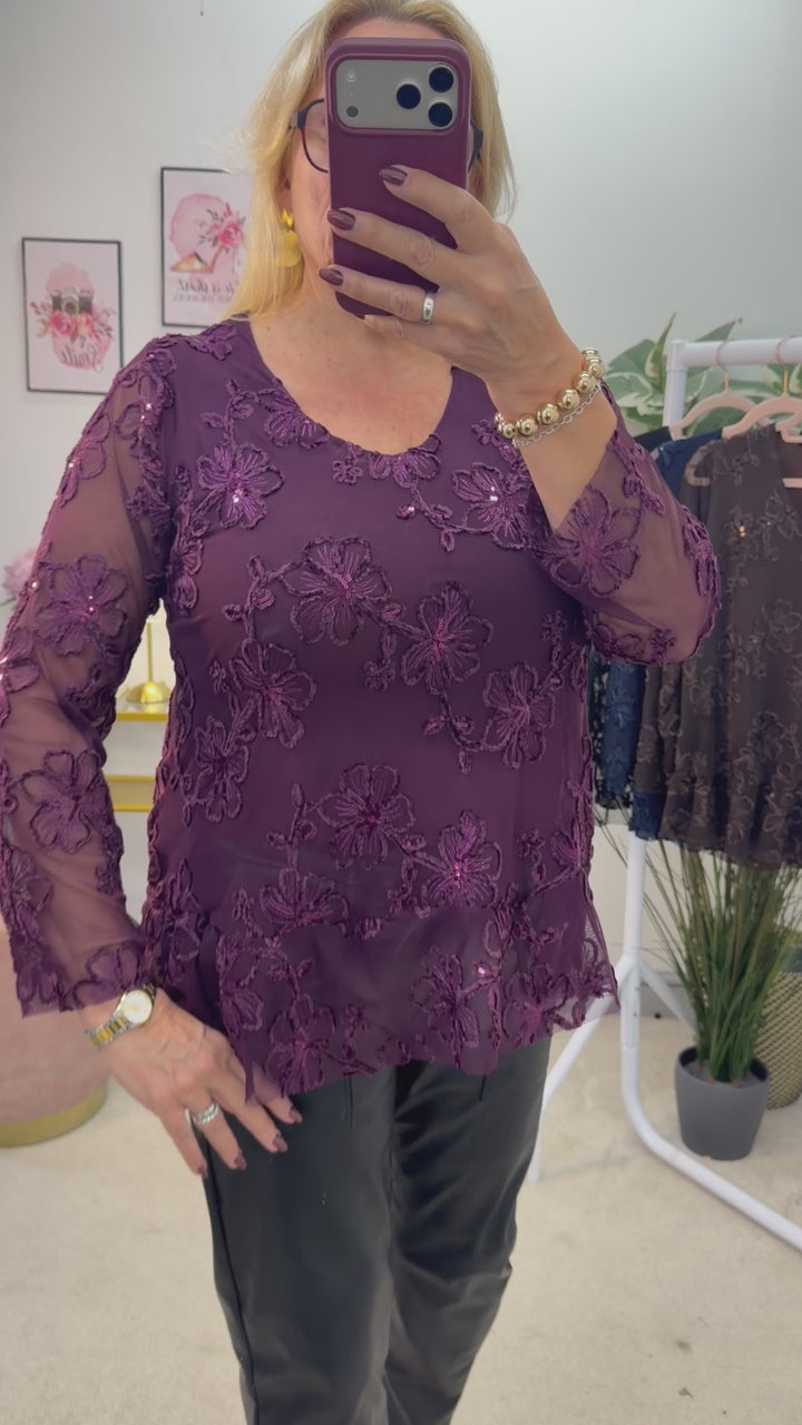 The DANNI sparkly sequin party top - 4 colours