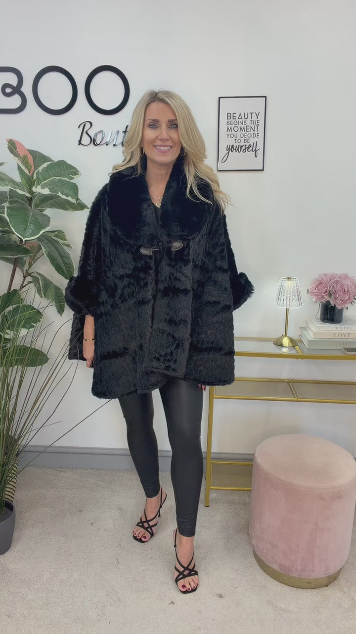 The EMILY luxe faux fur cape - 5 colours