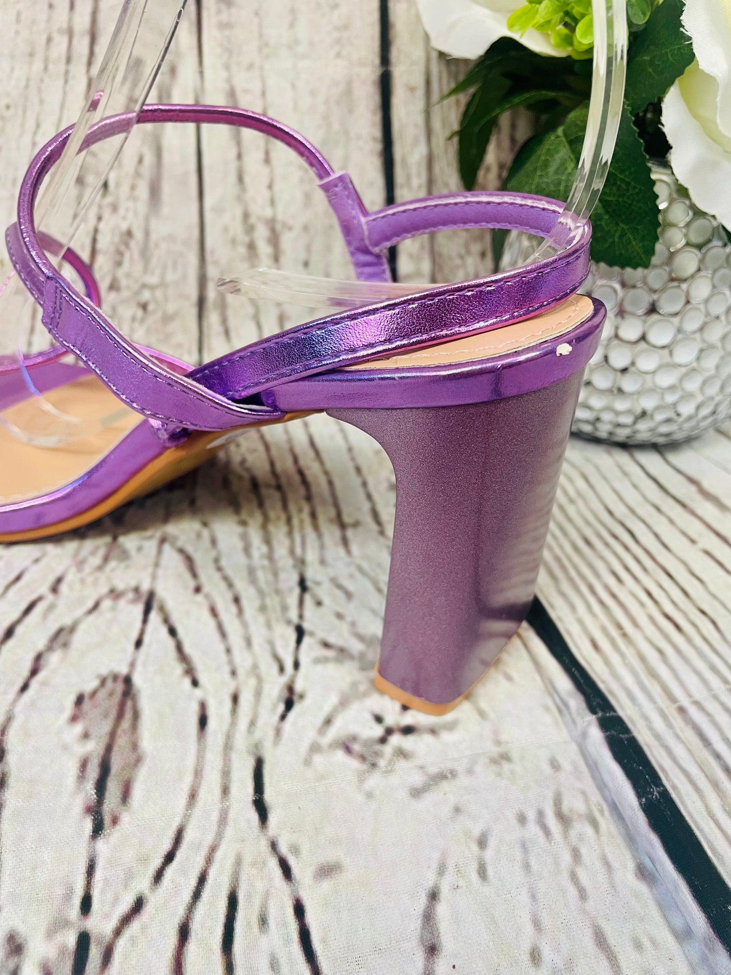 LILAC STRAPPY HEEL SANDALS ( P1300 )