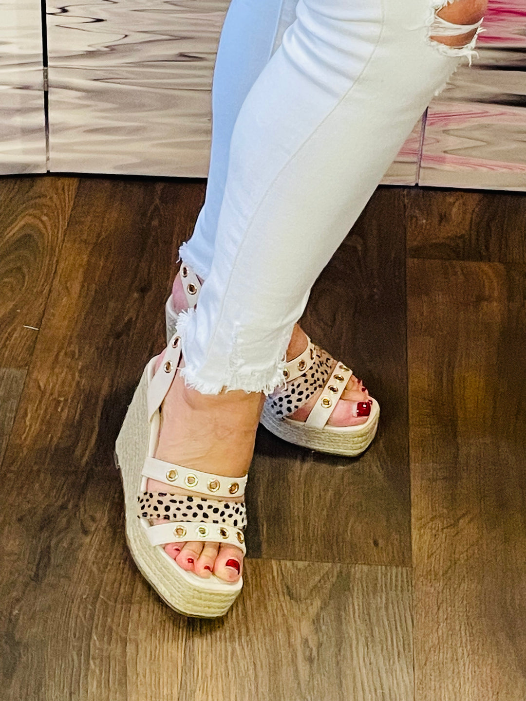 WEDGE HEEL SANDALS ( L1359 ) - 3 colours